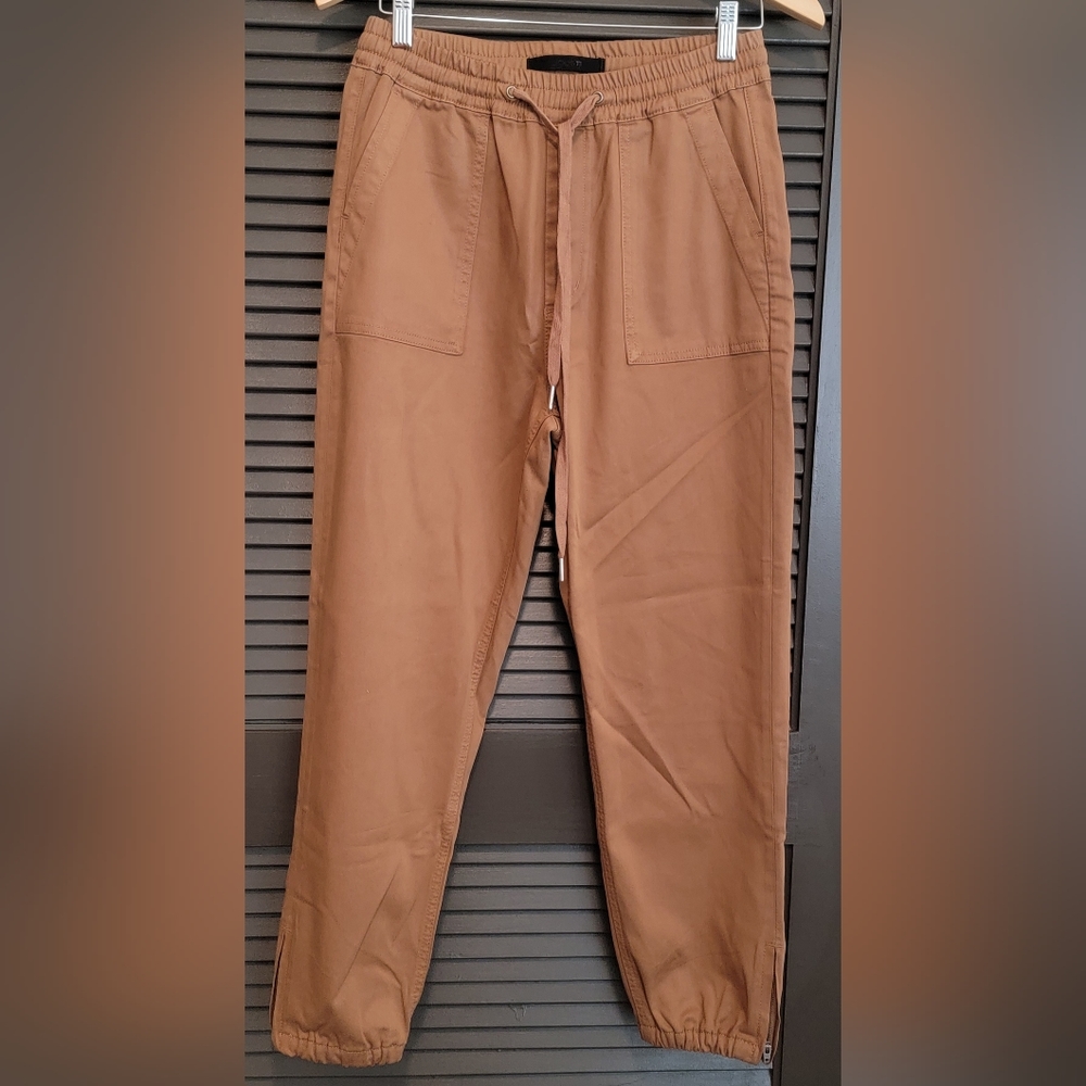 Joe's Jeans coated jogger pants, Maple Brown, NWT, Size M